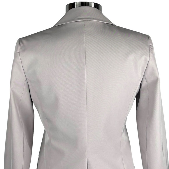 THEORY BEIGE NOTCHED COLLAR DOUBLE BUTTON DOWN STRETCH BLAZER JACKET - Picture 9 of 15